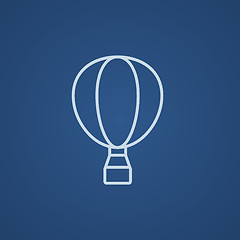 Image showing Hot air balloon line icon.