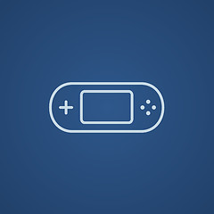 Image showing Game console gadget line icon.