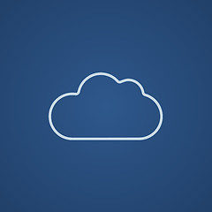 Image showing Cloud computing line icon.