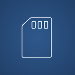 Image showing Sim card line icon.