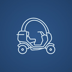 Image showing Rickshaw line icon.