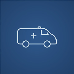 Image showing Ambulance car line icon.