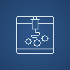 Image showing Tree D printing line icon.