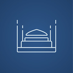 Image showing Taj Mahal line icon.