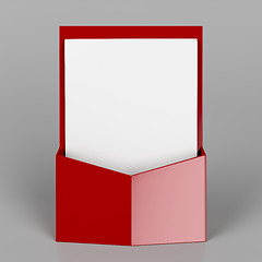 Image showing Red brochure stand