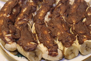 Image showing bananas with chocolate