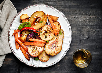 Image showing Roasted fruits and vegetables