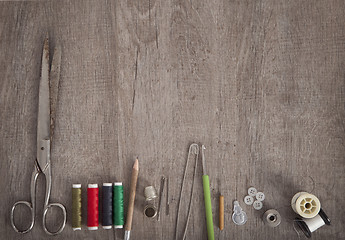 Image showing Patch wooden background