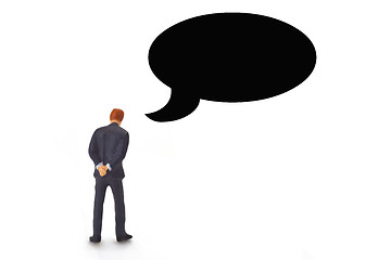 Image showing Manager with speech bubble