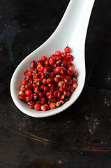 Image showing Pink peppercorns close up