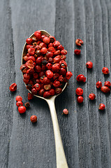 Image showing Pink peppercorns close up