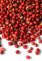 Image showing Pink peppercorns close up