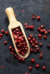 Image showing Pink peppercorns close up