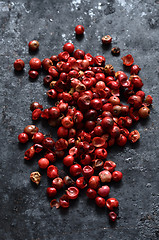 Image showing Pink peppercorns close up