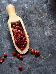 Image showing Pink peppercorns close up