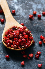 Image showing Pink peppercorns close up