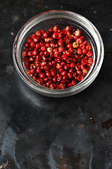 Image showing Pink peppercorns close up