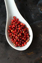 Image showing Pink peppercorns close up