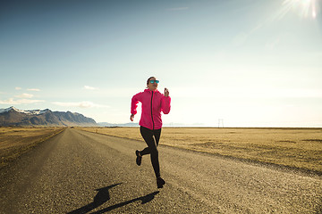 Image showing Winter running