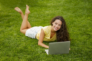 Image showing Working and enjoy nature