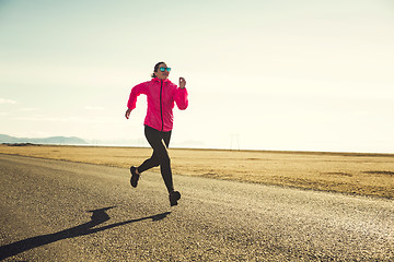 Image showing Winter running