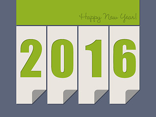 Image showing Happy new year greeting with 2016 text