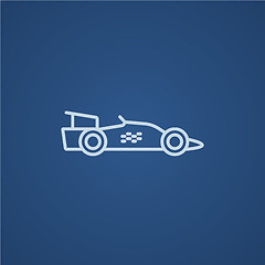 Image showing Race car line icon.