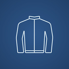 Image showing Biker jacket line icon.