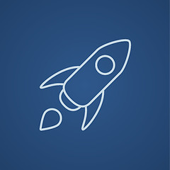 Image showing Rocket line icon.