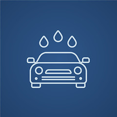 Image showing Car wash line icon.