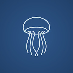 Image showing Jellyfish line icon.