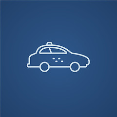 Image showing Taxi car line icon.