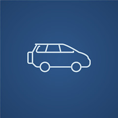 Image showing Minivan line icon.