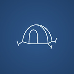 Image showing Tent line icon.