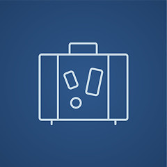 Image showing Suitcase line icon.