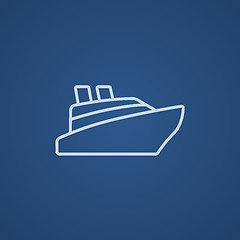 Image showing Cruise ship line icon.