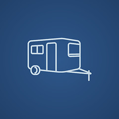 Image showing Caravan line icon.