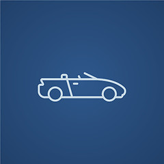Image showing Convertible car line icon.