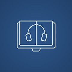 Image showing Audiobook line icon.