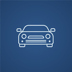 Image showing Car line icon.