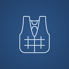 Image showing Life vest line icon.