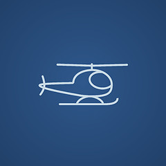 Image showing Helicopter line icon.