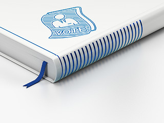 Image showing Political concept: closed book, Ballot on white background