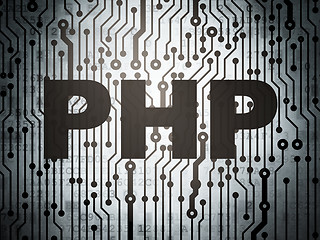 Image showing Software concept: circuit board with Php
