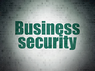 Image showing Privacy concept: Business Security on Digital Paper background