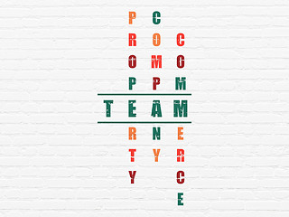 Image showing Finance concept: Team in Crossword Puzzle