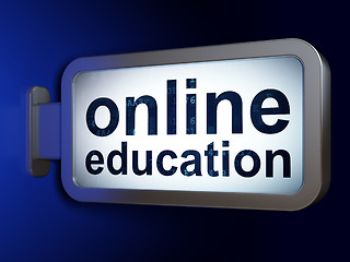 Image showing Learning concept: Online Education on billboard background