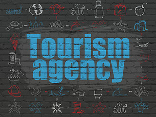 Image showing Vacation concept: Tourism Agency on wall background