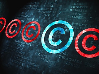 Image showing Law concept: Copyright on digital background