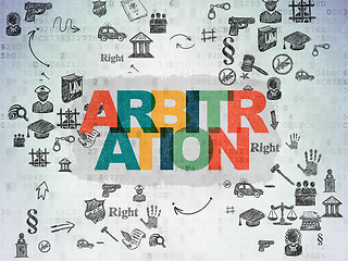 Image showing Law concept: Arbitration on Digital Paper background